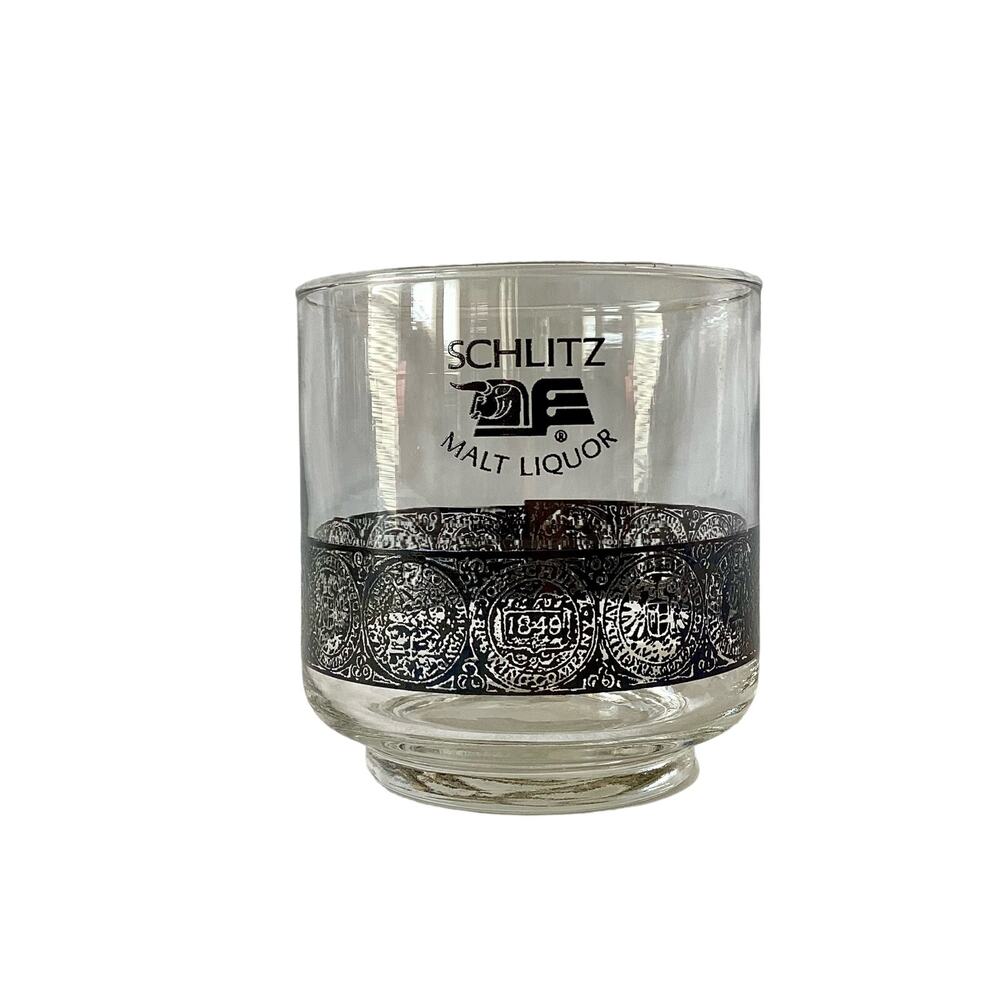SCHLITZ MALT LIQUOR VINTAGE GLASS TUMBLER